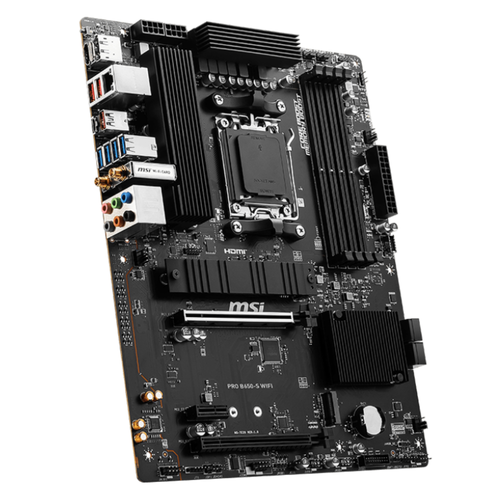 MSI PRO B650-S WIFI 7200MHz(OC) DDR5 Soket AM5 USB 3.2 M.2 HDMI DP ATX Anakart