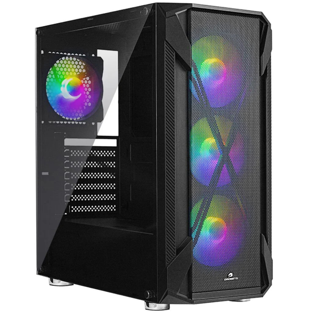 GameBooster GB-GH018BB 650w 80+ Bronze USB 3.0 Mesh ARGB E-ATX Gaming Kasa görsel 1