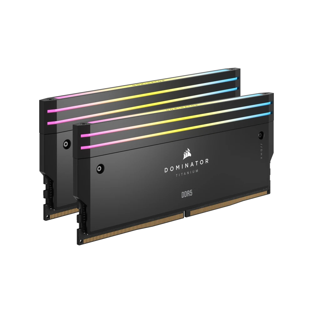 CORSAIR 48GB (2x24GB) Dominator Titanium RGB Siyah 7000MHz CL36 DDR5 Dual Kit Ram