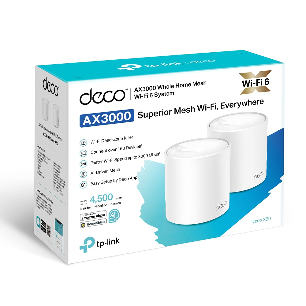 TP-LINK Deco X50 AX3000 Tüm Ev Mesh Wi-Fi 6 Sistemi (2li)