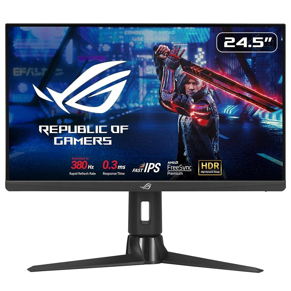 ASUS ROG STRIX 24.5" XG259QN 380Hz(OC)  1ms DP 1.4 HDMI v2.0 USB 3.2 FreeSync Premium DisplayHDR 400 ELBM FHD Gaming Monitör
