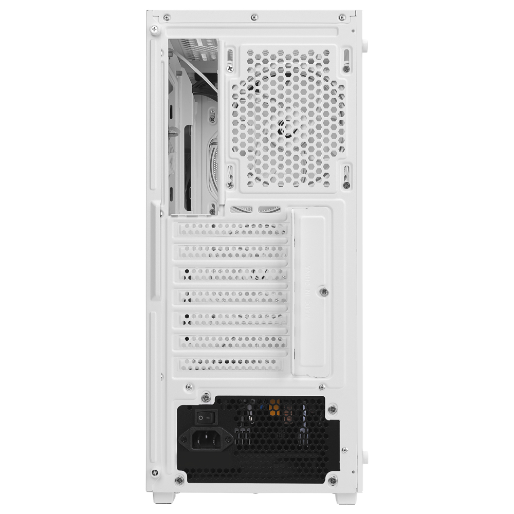 Rampage VIGILANT Mesh 650W 80+ BRONZE Temperli Camlı RGB Fan Beyaz ATX Mid Tower Gaming Kasa