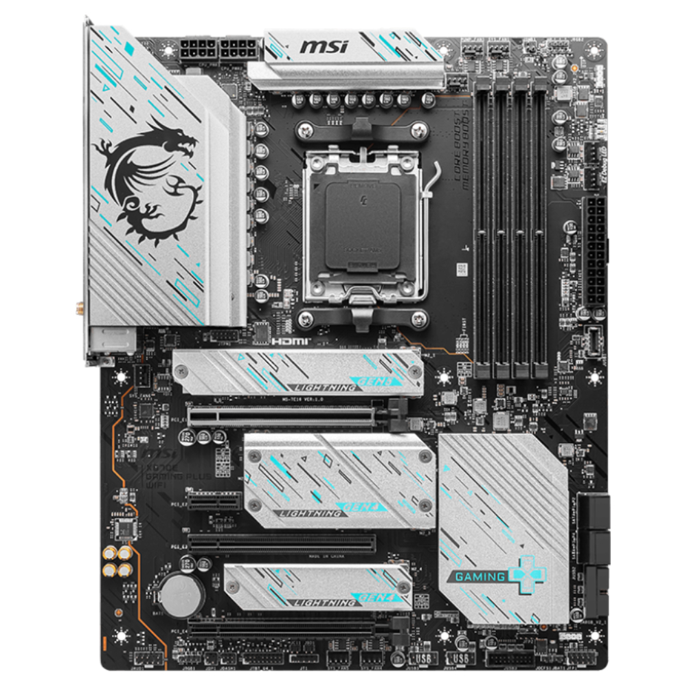 MSI MPG X670E GAMING PLUS WIFI 7800MHz(OC) DDR5 Soket AM5 HDMI DP M.2 ATX Anakart