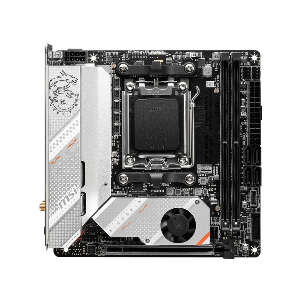 MSI MPG B650I EDGE WIFI 7200MHz(OC) DDR5 Soket AM5 HDMI M.2 USB 3.2 mITX Anakart