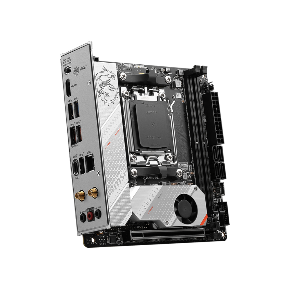 MSI MPG B650I EDGE WIFI 7200MHz(OC) DDR5 Soket AM5 HDMI M.2 USB 3.2 mITX Anakart