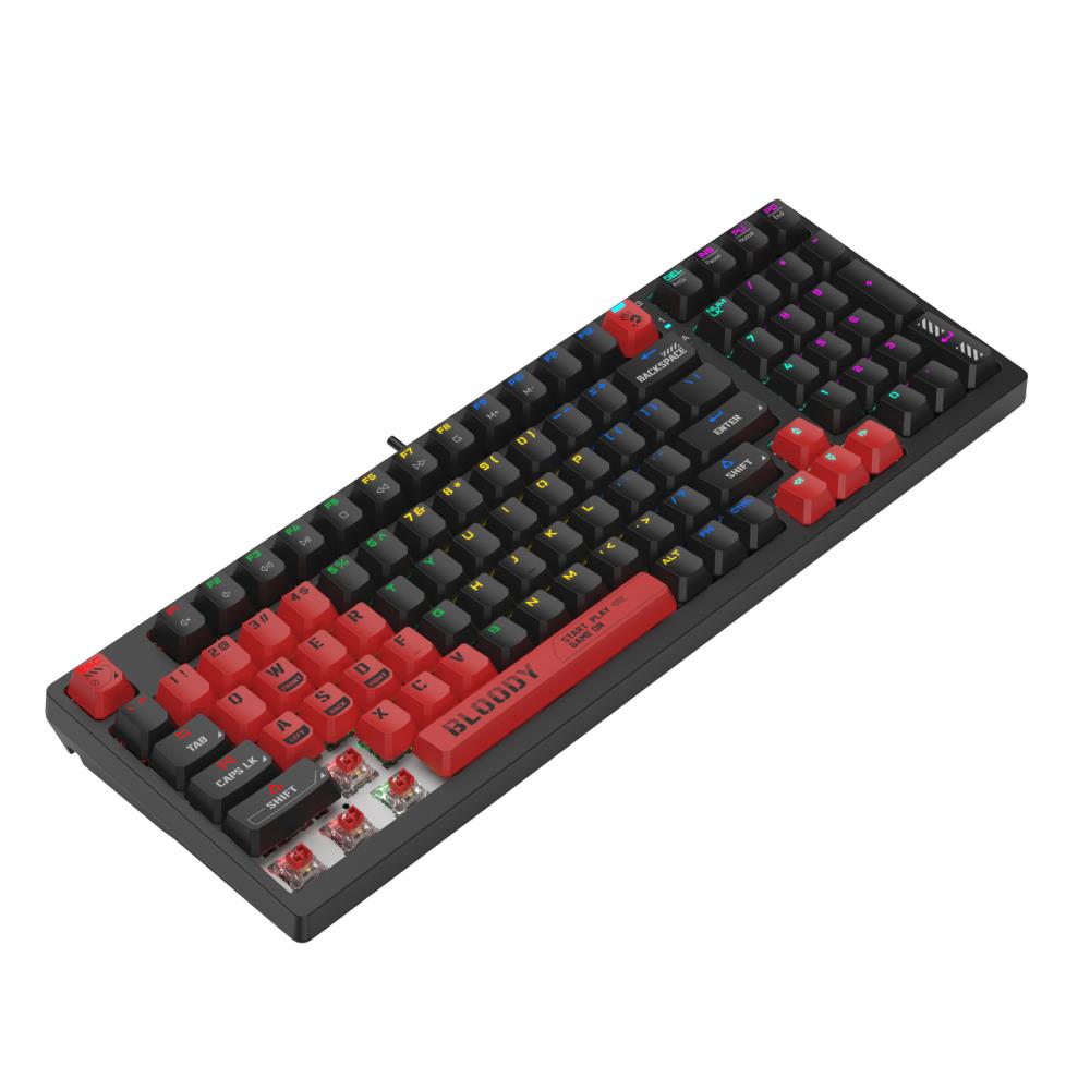 A4Tech Bloody S98 FIRE BLACK Hot Swappable Kablolu RGB Mekanik Gaming Klavye
