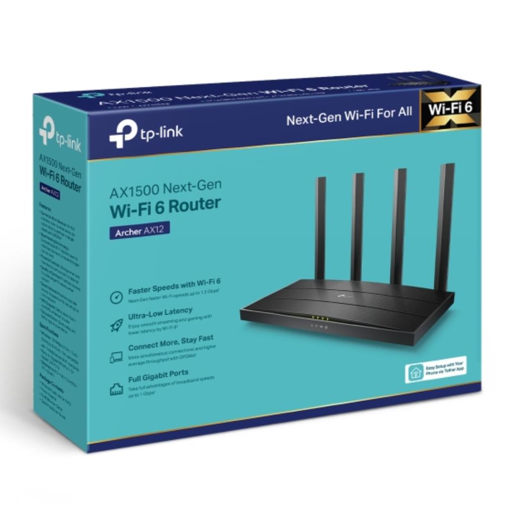 TP-LINK Archer AX12 AX1500 Çift Bant Gigabit Wi-Fi 6 Router