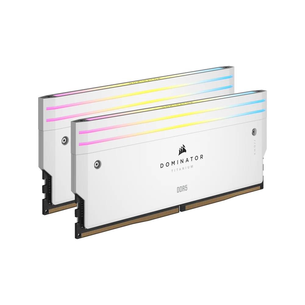 CORSAIR 48GB (2x24GB) Dominator Titanium RGB Beyaz 7000MHz CL36 DDR5 Dual Kit Ram