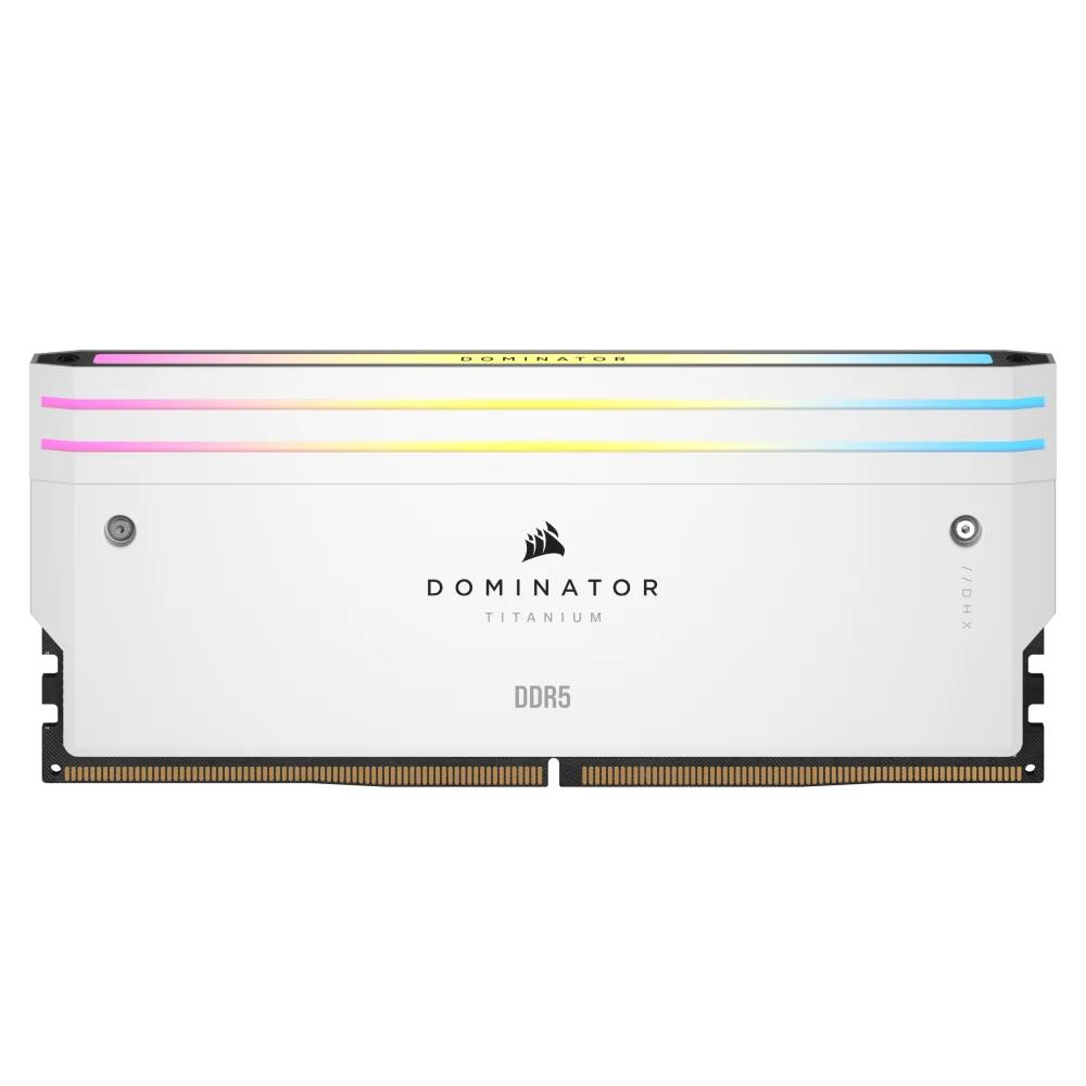 CORSAIR 48GB (2x24GB) Dominator Titanium RGB Beyaz 7000MHz CL36 DDR5 Dual Kit Ram