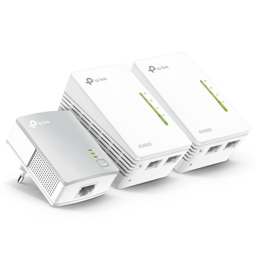 TP-LINK 300Mbps AV600 Powerline Evrensel Wi-Fi Menzil Genişletici 3'lü Ağ Kiti