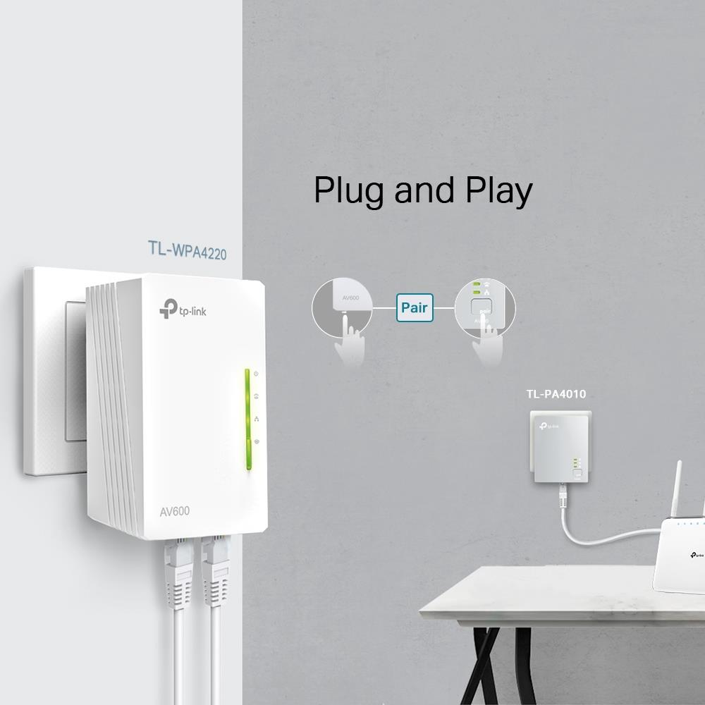 TP-LINK 300Mbps AV600 Powerline Evrensel Wi-Fi Menzil Genişletici 3'lü Ağ Kiti