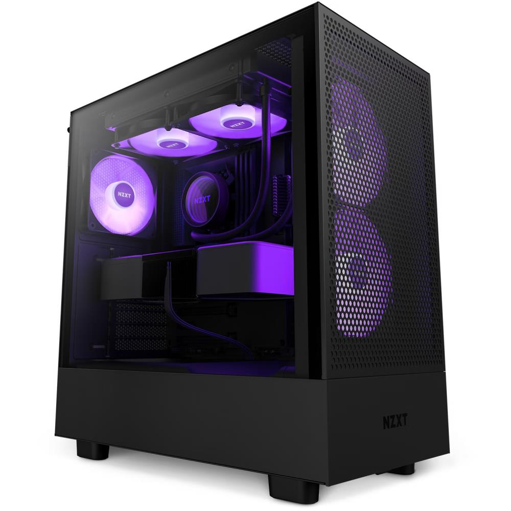 NZXT H5 2023 Flow RGB All Black Edition USB 3.2 ATX Mid Tower Kasa