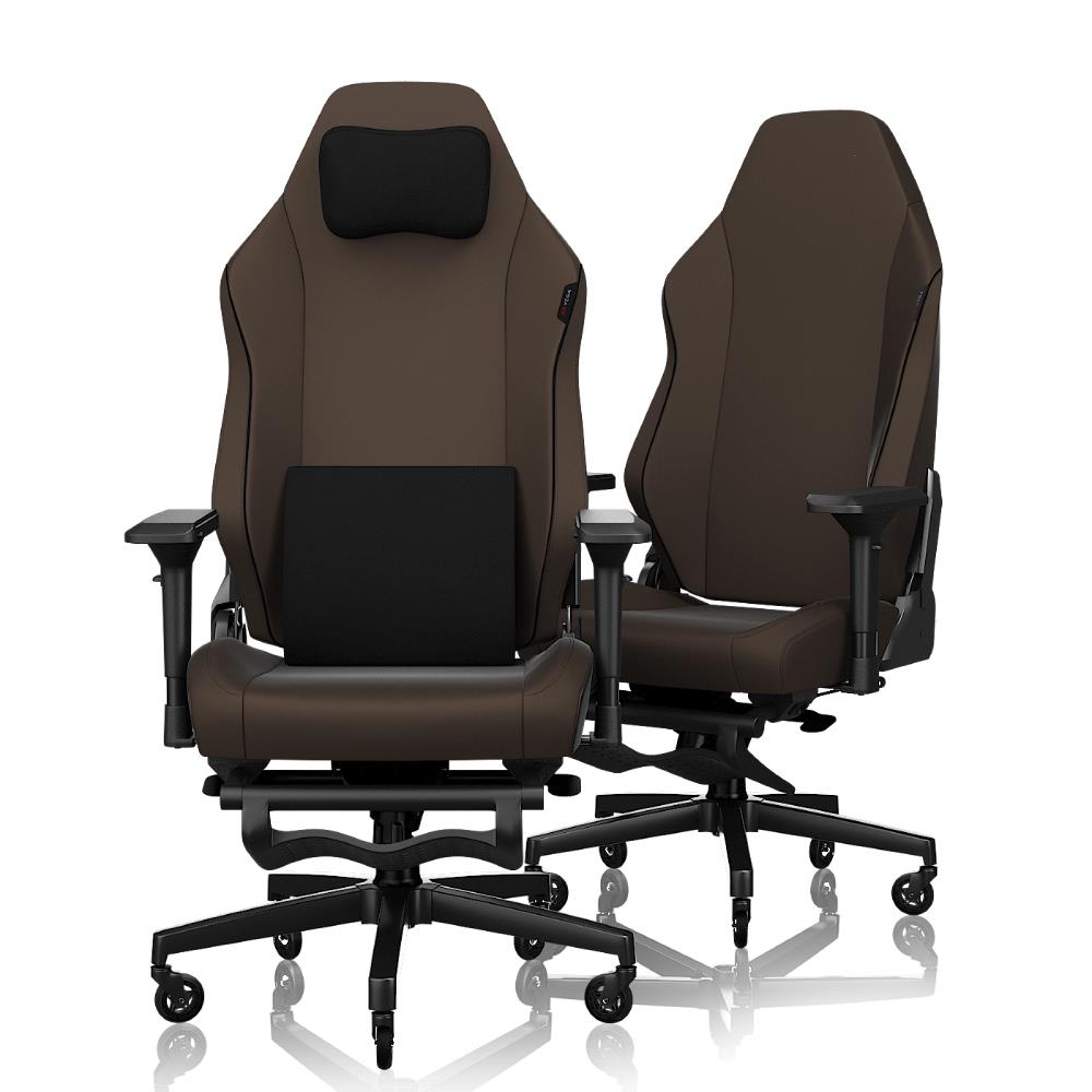EXVEGA Pandora Kahve Napa Deri Profesyonel Ofis ve Gaming Oyuncu Koltuğu