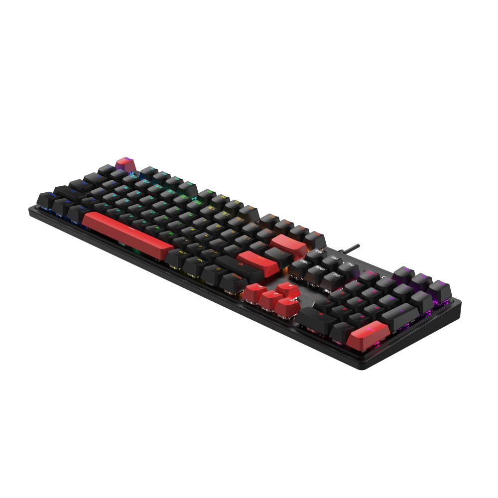 A4Tech Bloody S510R F.BLACK RGB BMLS Red Switch Kablolu Türkçe Gaming Klavye