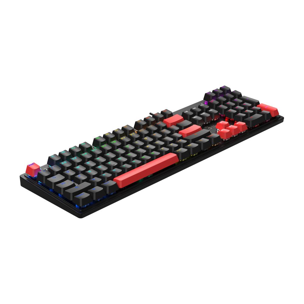 A4Tech Bloody S510R F.BLACK RGB BMLS Red Switch Kablolu Türkçe Gaming Klavye