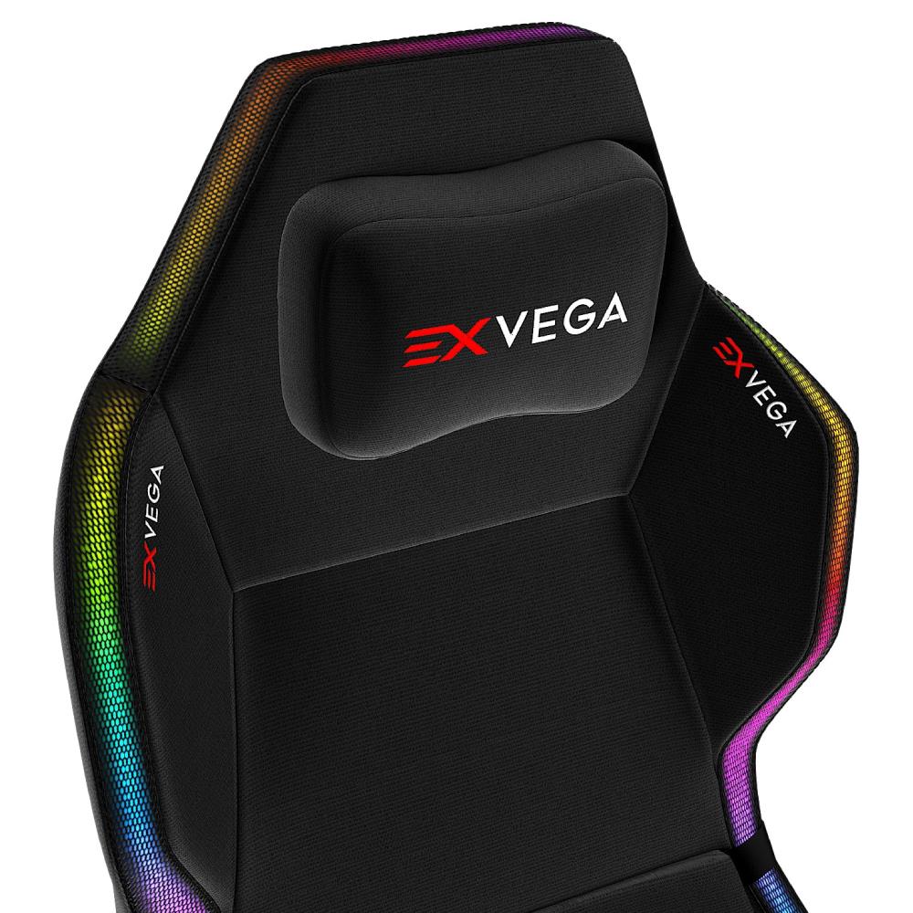 EXVEGA Lunar Active 2024 Serisi Siyah Dokuma Profesyonel Gaming Oyuncu Koltuğu