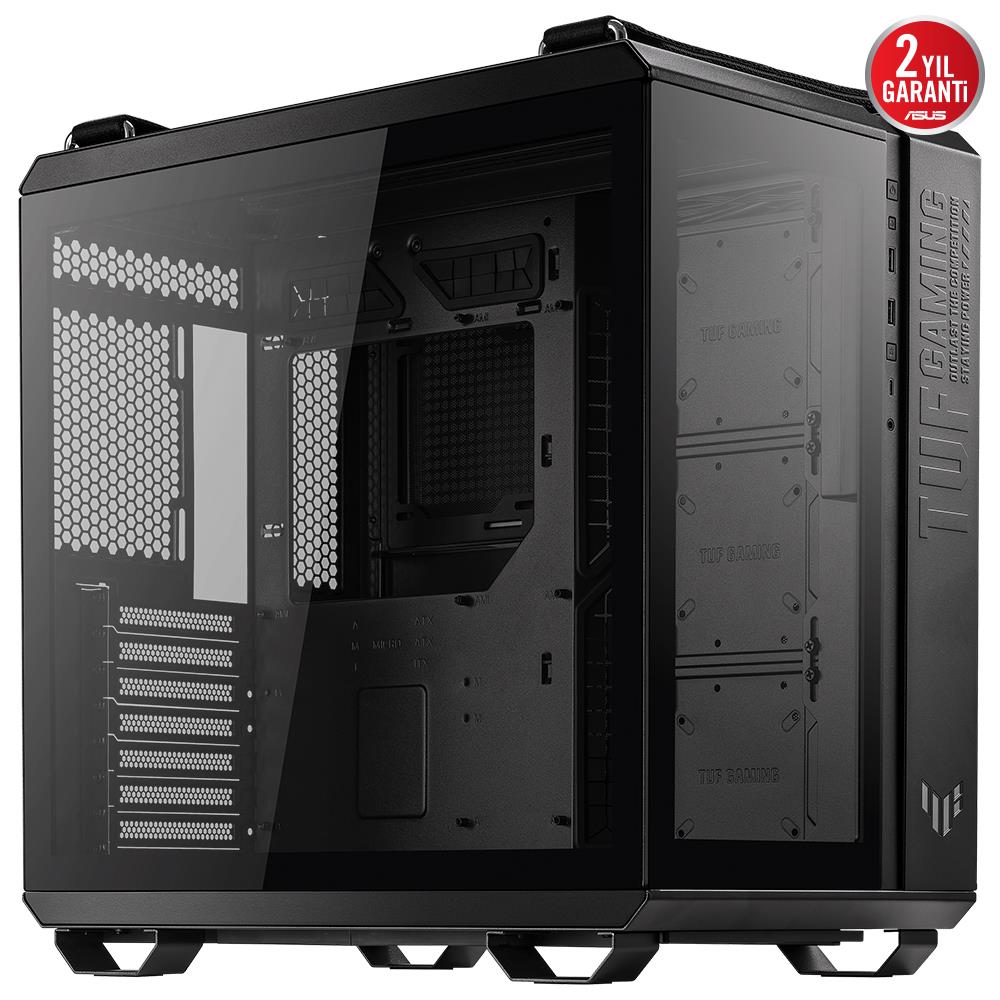 ASUS TUF GAMING GT502 v2 Tempered Glass RGB Siyah USB 3.2 Mid Tower Kasa