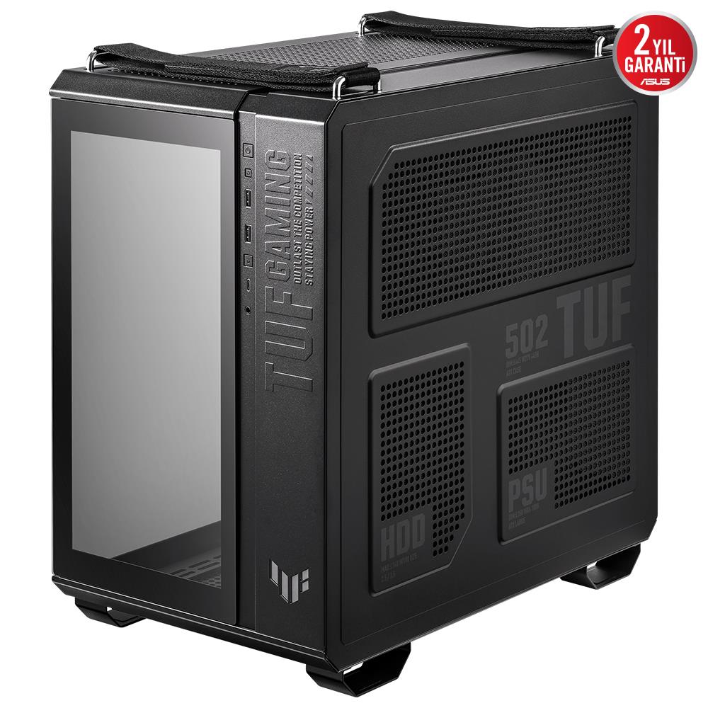 ASUS TUF GAMING GT502 v2 Tempered Glass RGB Siyah USB 3.2 Mid Tower Kasa