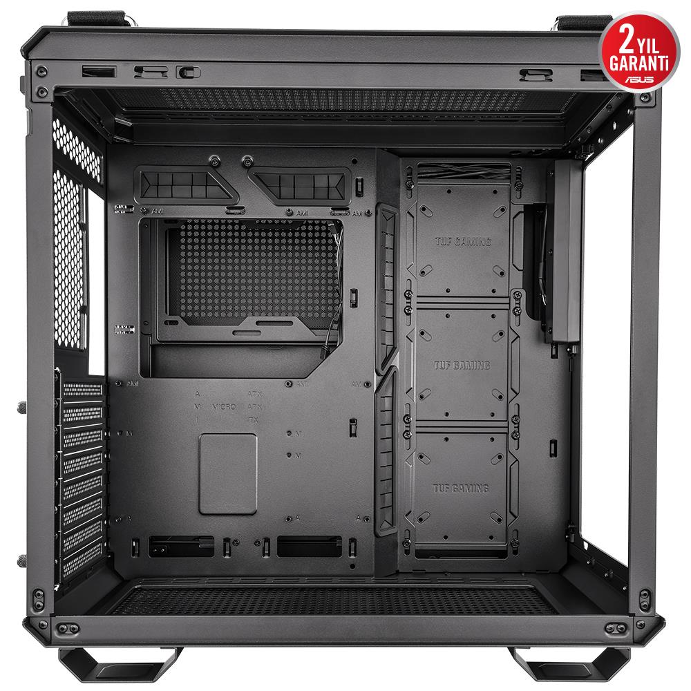 ASUS TUF GAMING GT502 v2 Tempered Glass RGB Siyah USB 3.2 Mid Tower Kasa