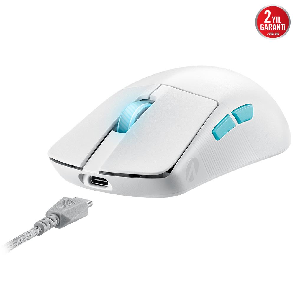 ASUS ROG HARPE ACE AIM LAB Edition Beyaz Kablosuz Gaming Mouse