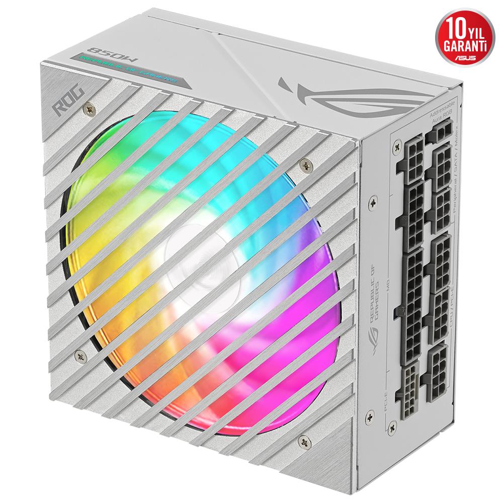ASUS ROG LOKI SFX-L 850W 80+ Platinum ARGB ATX3.1 Gen 5.1 Full Modüler Beyaz 120mm Fanlı PSU