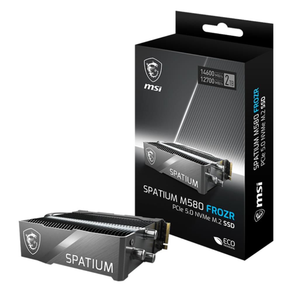 MSI 2TB SPATIUM M580 FROZR Gen5 NVMe 2.0 3D NAND M.2 2280 SSD (14600MB Okuma / 12700MB Yazma)
