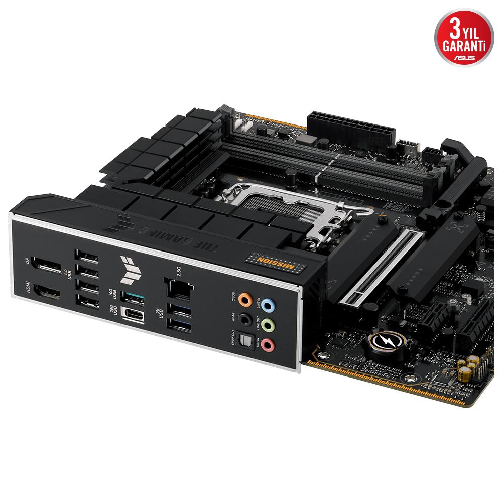 ASUS TUF GAMING B760M-PLUS II 7800MHz OC DDR5 Soket 1700 M.2 HDMI DP mATX Anakart