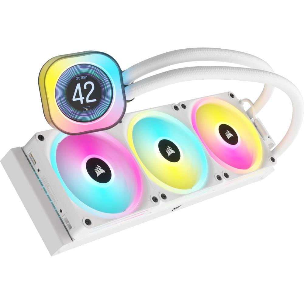 美品！Corsair H150i ELITE LCD 360mm 簡易水冷 iCUE H150i ELITE LCD XT Display Liquid CPU Cooler