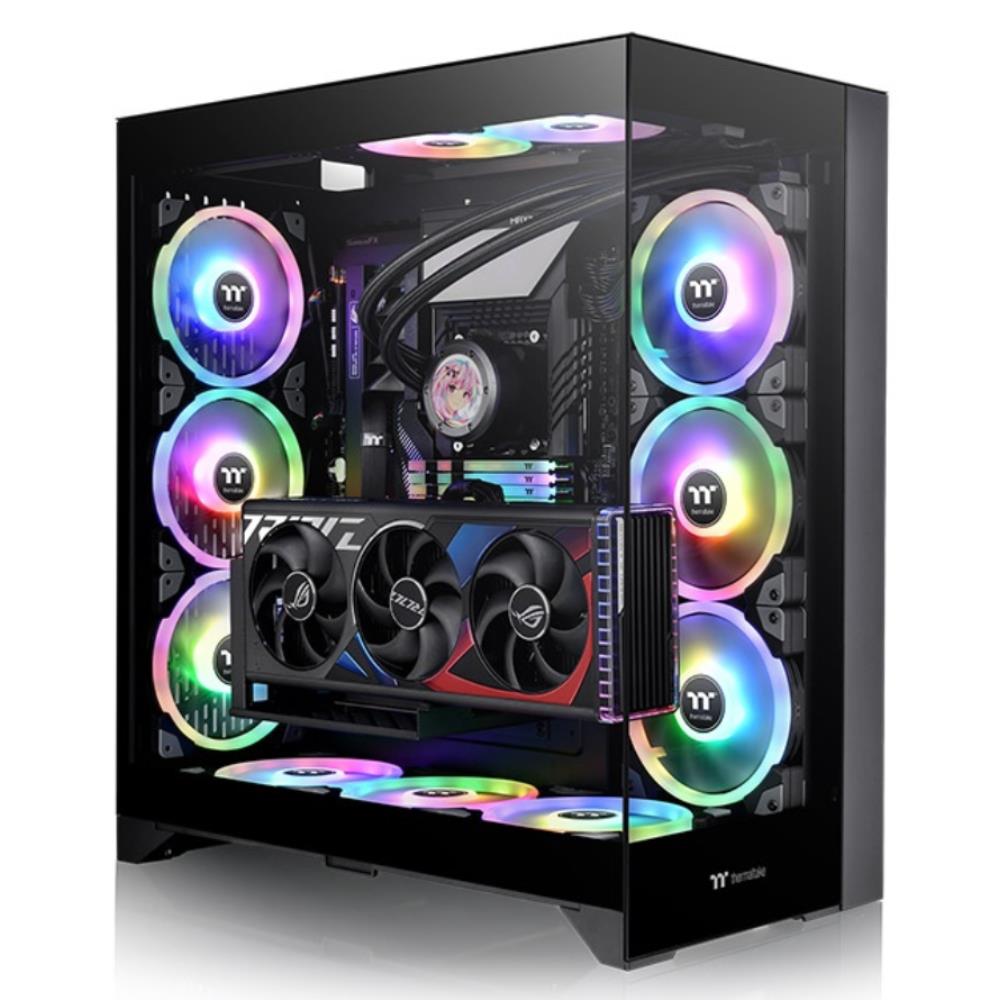 Thermaltake CTE E600 MX PCI-E 4.0 Dual 90 Derece Riser Kablolu Mesh Siyah E-ATX Kasa