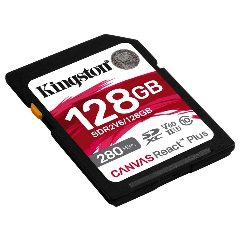 Kingston 128GB SDXC Canvas React Plus SDXC UHS-II 280R U3 V60 SD Hafıza Kartı 