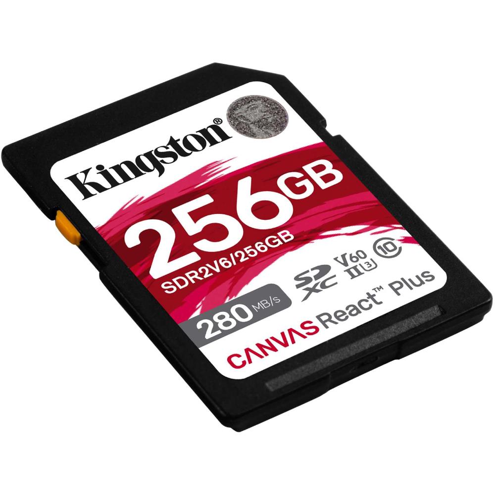 Kingston 256GB SDXC Canvas React Plus SDXC UHS-II 280R U3 V60 SD Hafıza Kartı