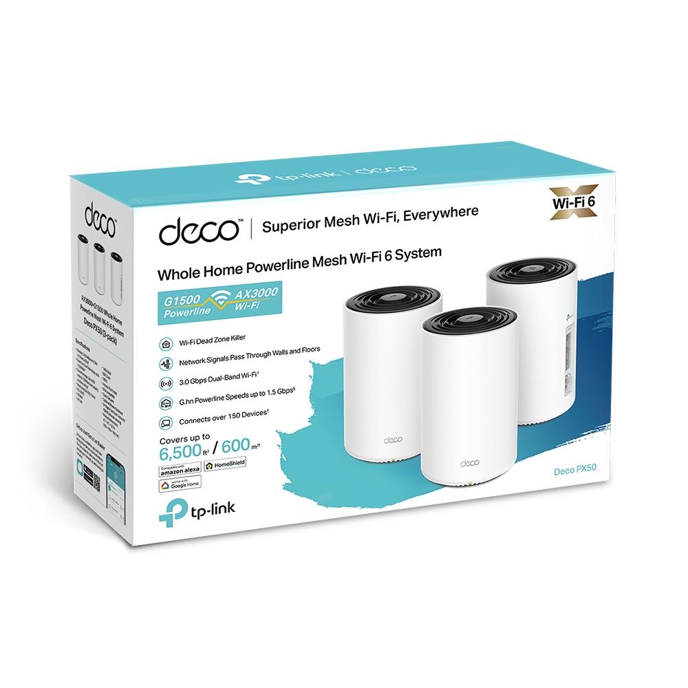 TP-LINK Deco PX50 AX3000 + G1500 Bütün Ev Powerline Mesh WiFi Sistemi 2li