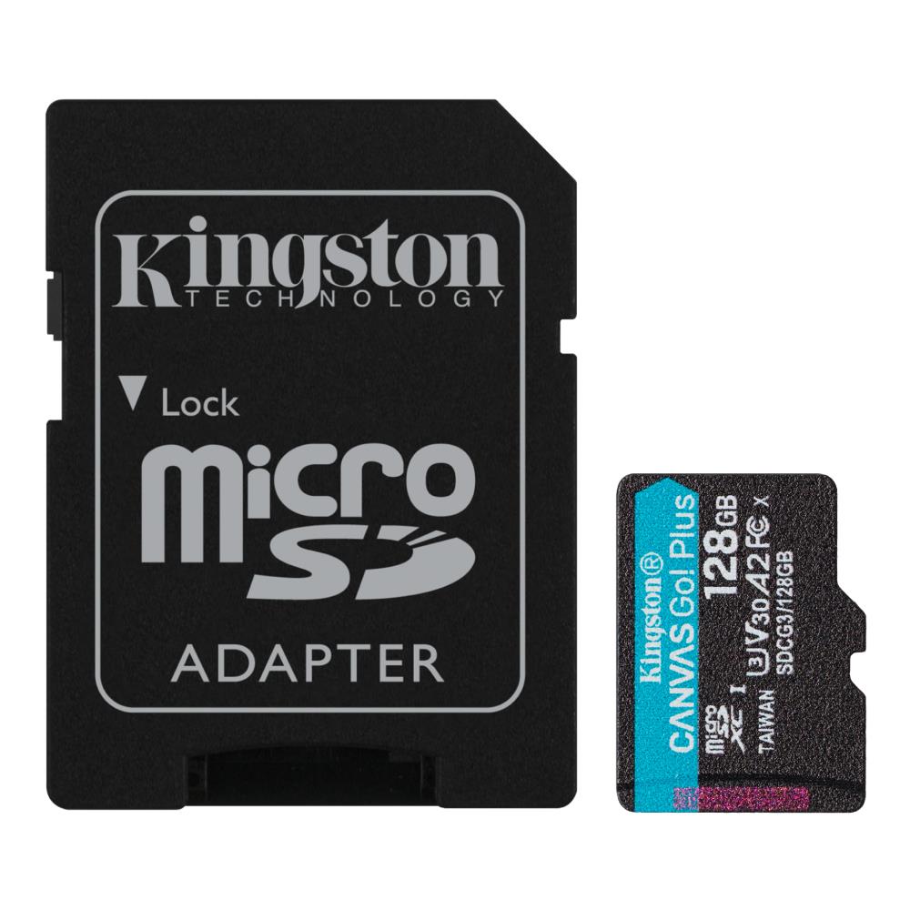 Kingston 128GB Canvas Go! Plus microSD Hafıza Kartı (170MB/s Varan Okuma, 90MB/s Varan Yazma)