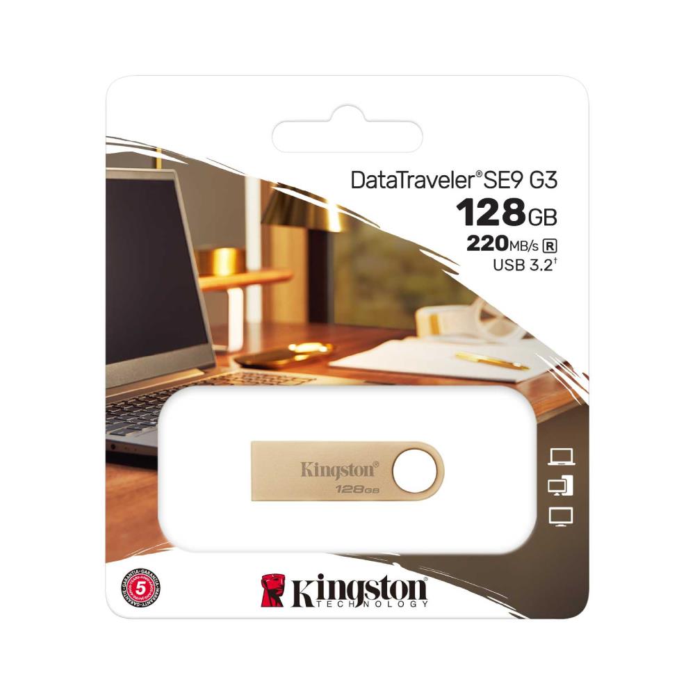 Kingston 128 GB USB 3.2 Gen 1 DataTraveler SE9 G3 Flash Bellek