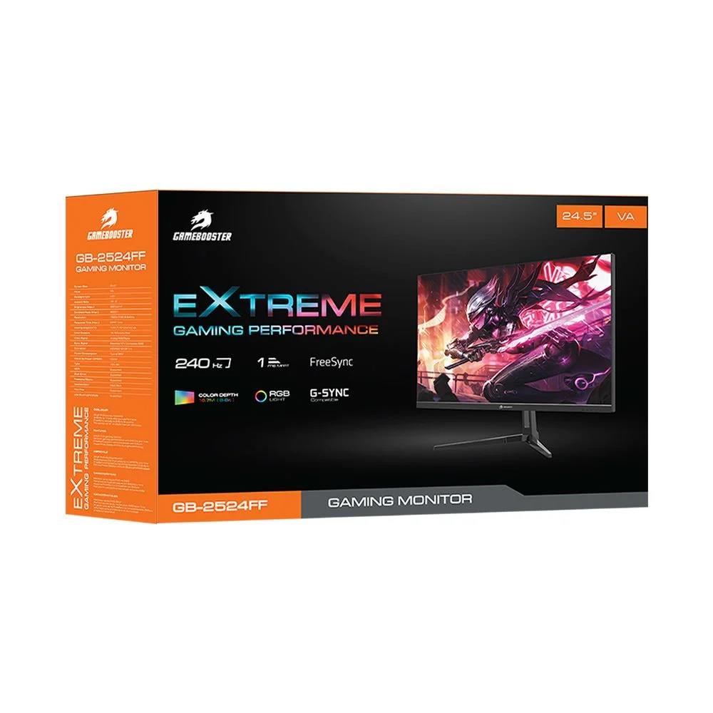 GameBooster GB-2524FF 24.5" 240Hz 1ms HDMI DP FreeSync G-Sync RGB FHD VA Gaming Monitör