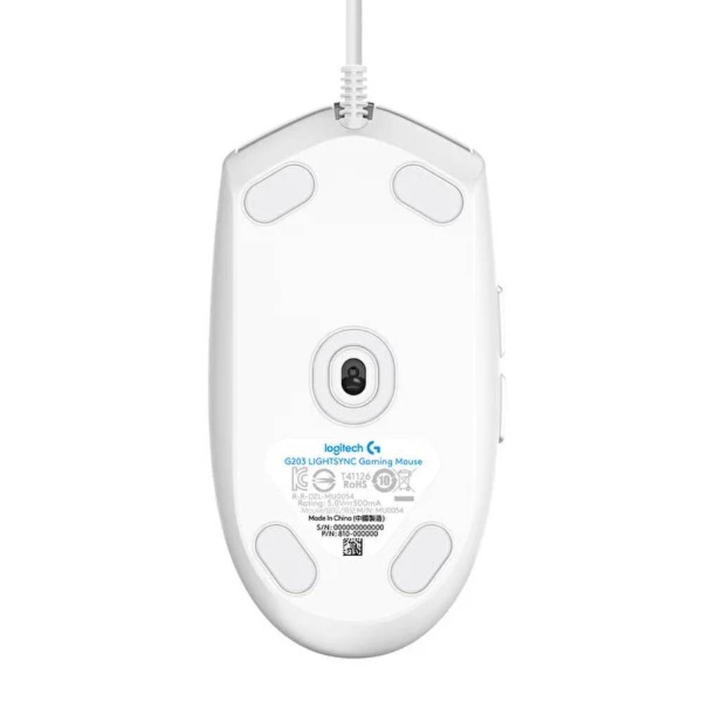 Logitech G G203 Beyaz Lightsync RGB Gaming Mouse