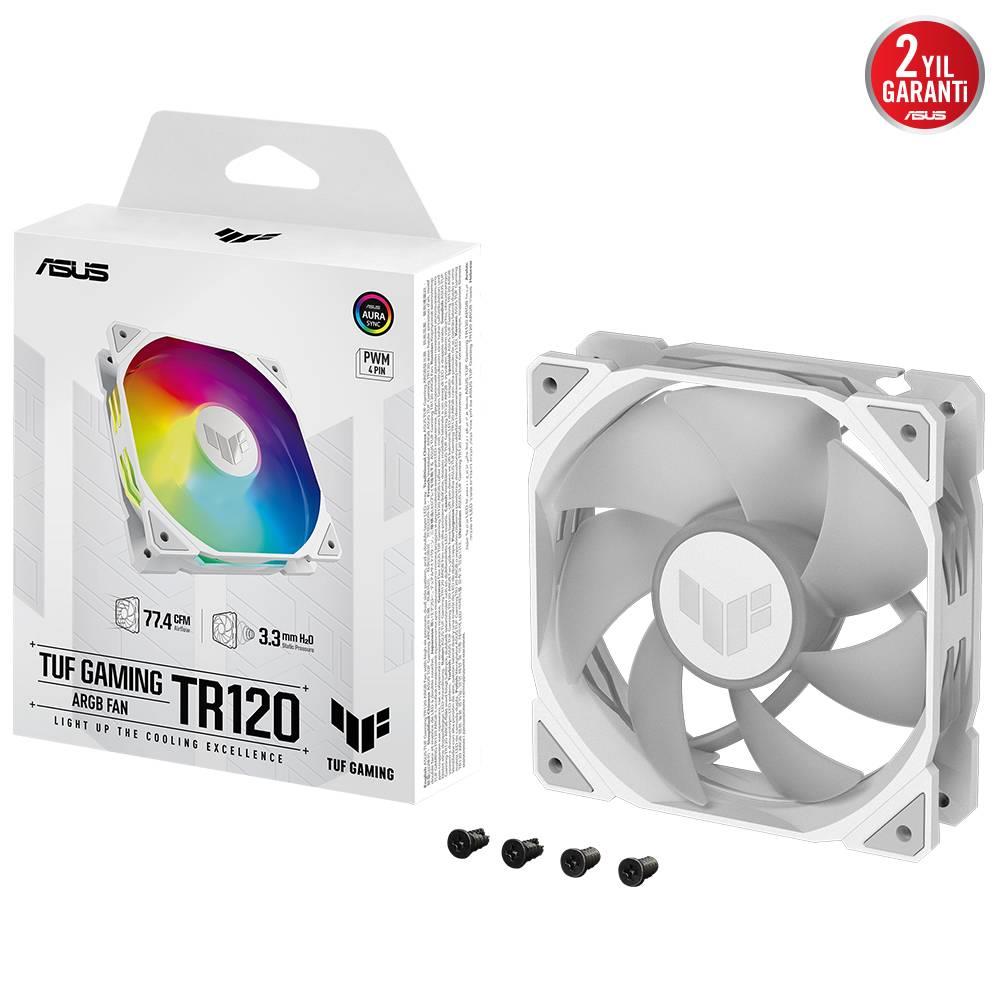 ASUS TUF GAMING TR120 ARGB 120mm Beyaz Kasa Fanı