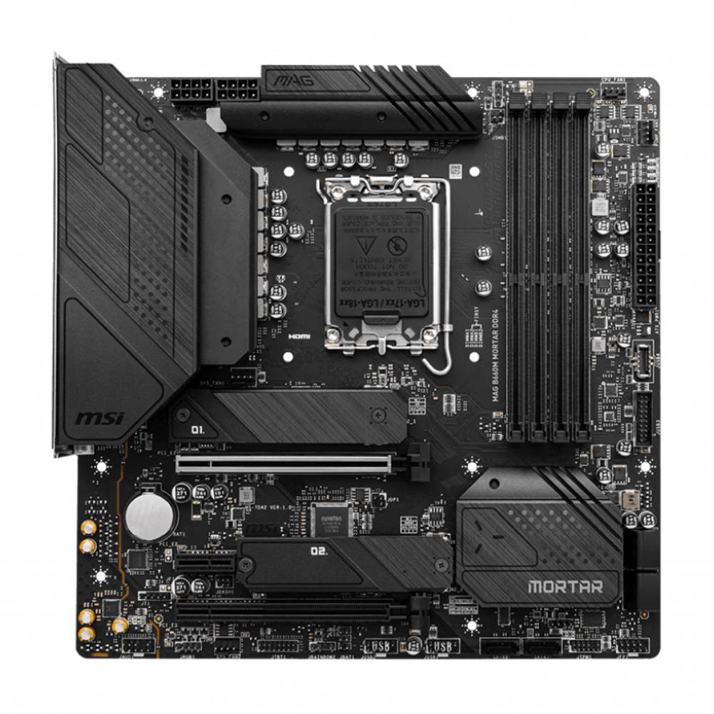 MSI MAG B660M MORTAR 4800MHz(OC) DDR4 Soket 1700 M.2 HDMI DP mATX Anakart