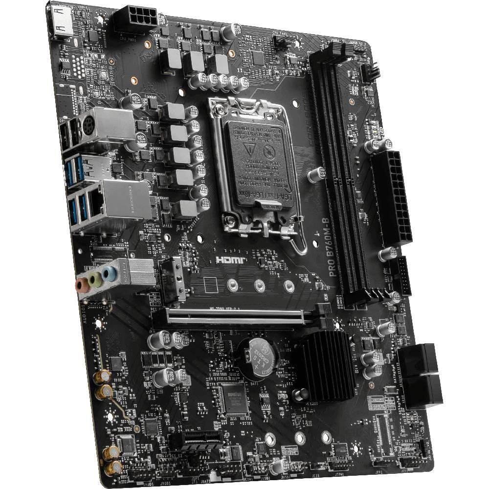 MSI PRO B760M-B 4800MHz (OC) DDR4 Soket 1700 M.2 HDMI mATX Anakart