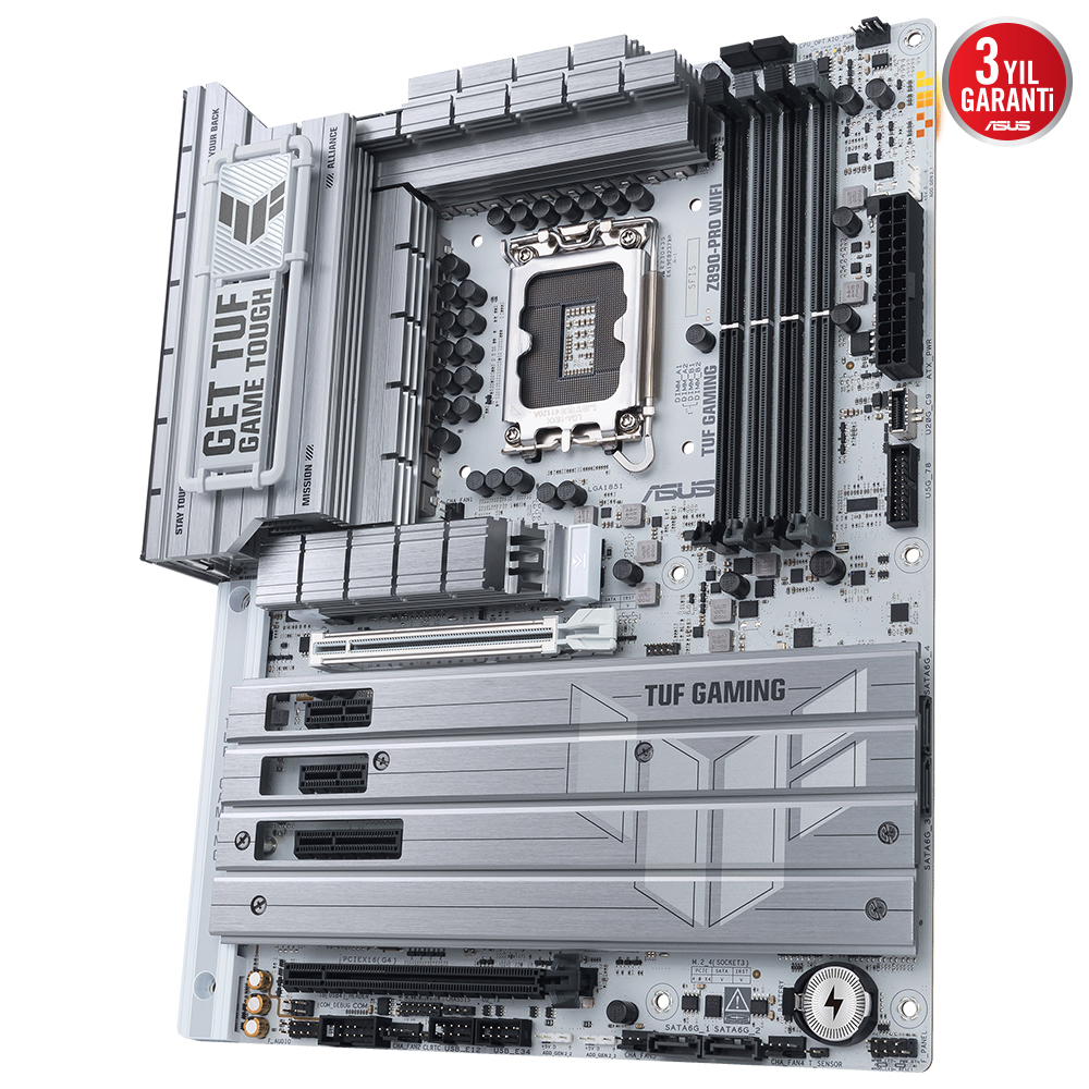 ASUS TUF GAMING Z890-PRO WIFI 9066MHz OC WiFi 7 DDR5 Soket 1851 M.2 HDMI DP Thunderbolt 4 ATX Anakart
