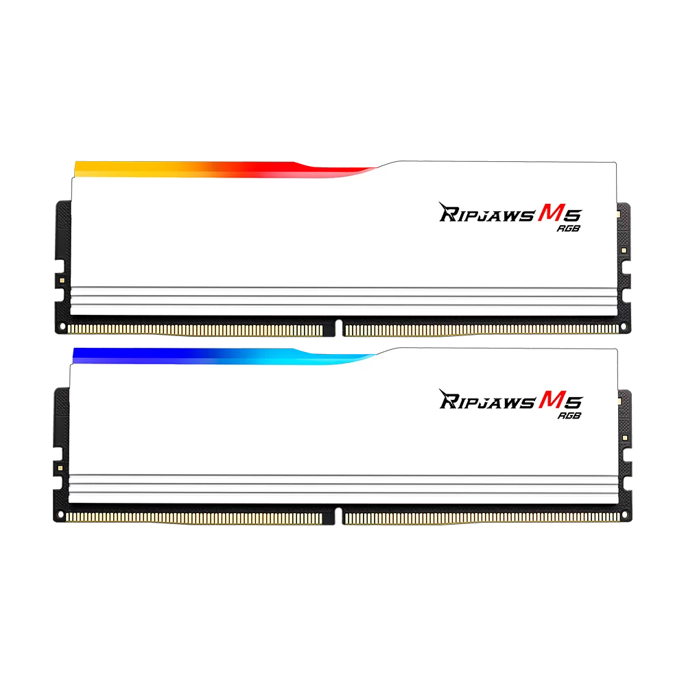 GSKILL 32GB (2x16GB) Ripjaws M5 Beyaz RGB DDR5 6000Mhz CL36 XMP