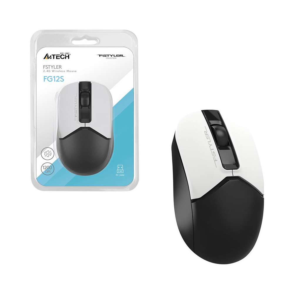A4 Tech FSTYLER FG12S Siyah/Beyaz Kablosuz Gaming Mouse