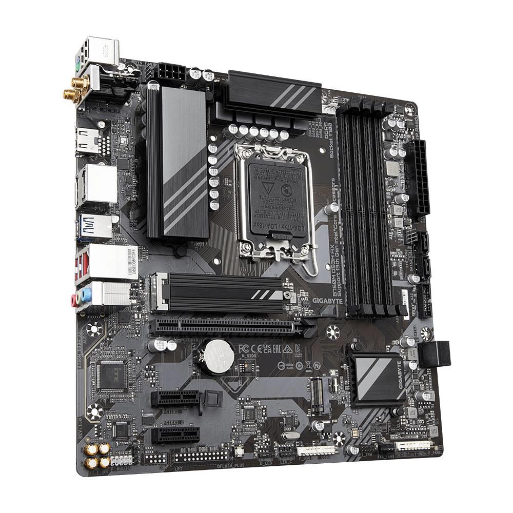 GIGABYTE B760M DS3H AX DDR5 7600MHz(OC) Soket 1700 M.2 HDMI DP mATX Anakart
