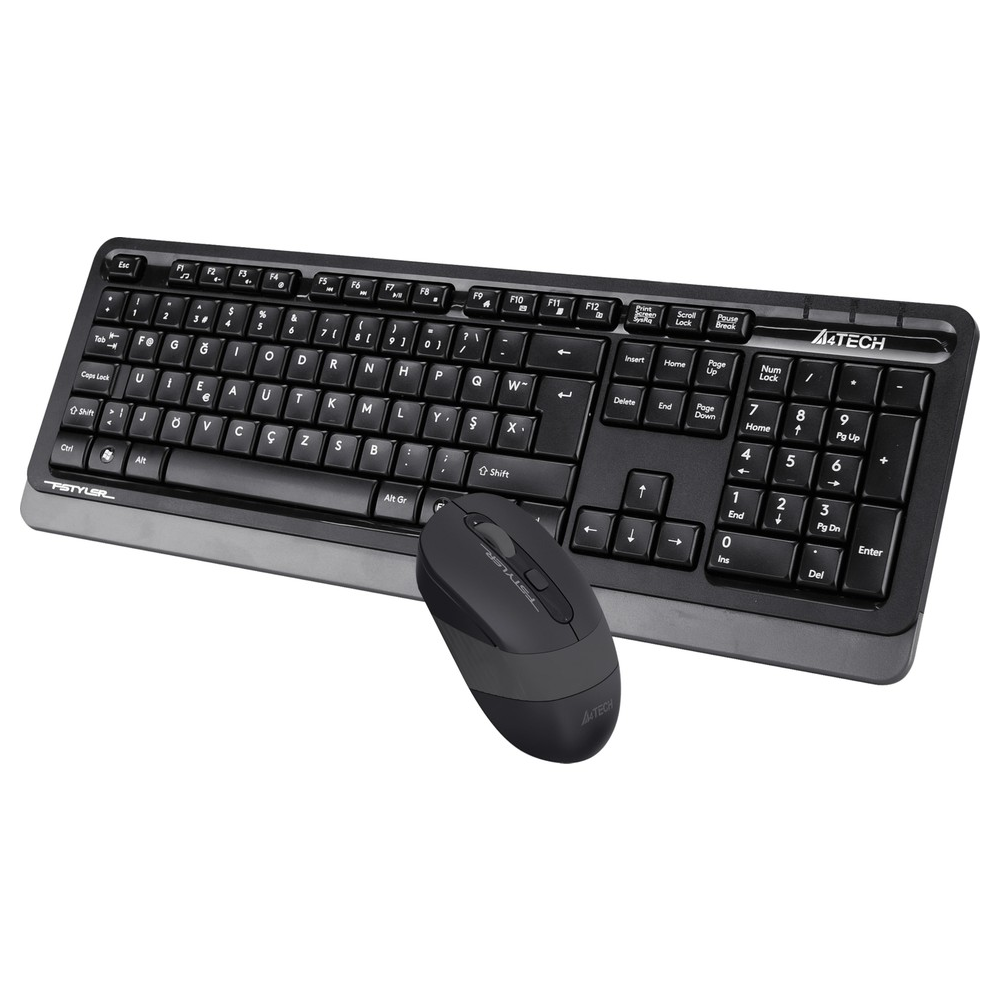 A4 Tech FG1010 Gri Türkçe F Kablosuz Klavye Mouse Set