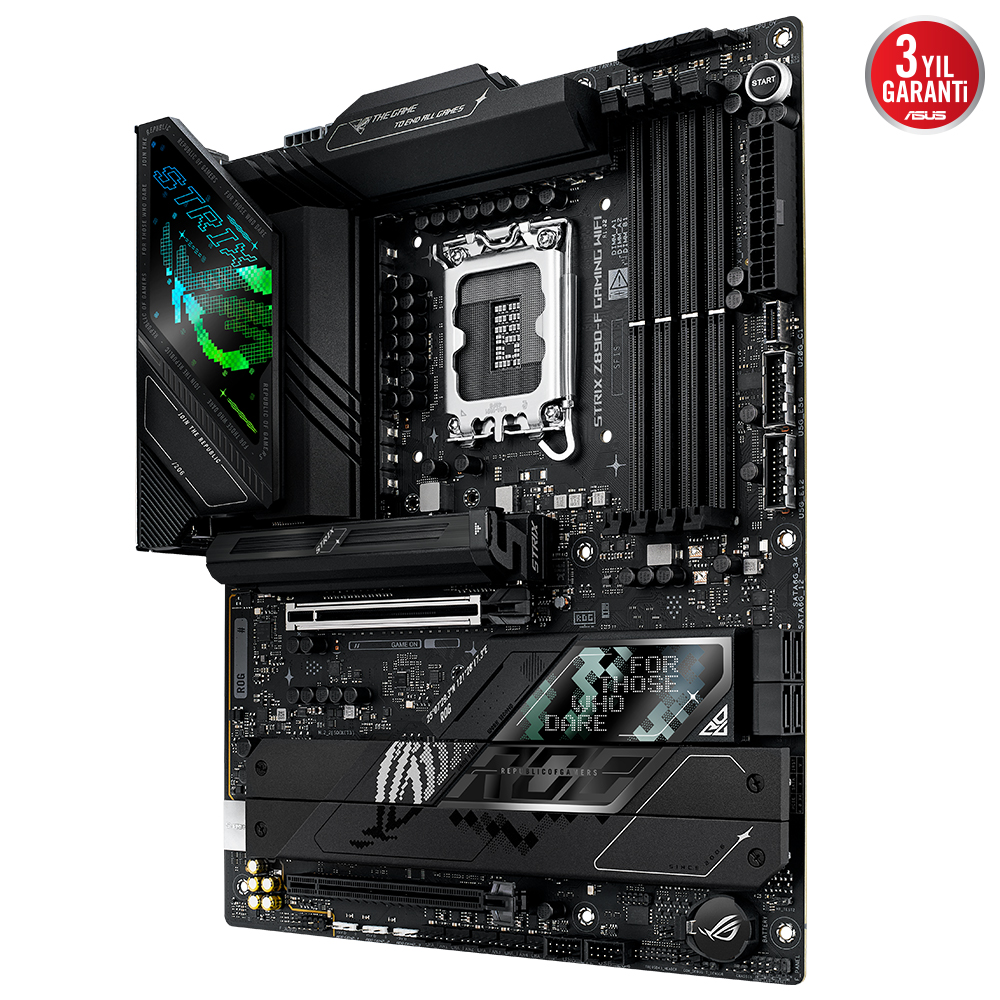ASUS ROG STRIX Z890-F GAMING WIFI 8600MHz OC Wi-Fi 7 DDR5 Soket 1851 M.2 HDMI Thunderbolt 4 ATX Anakart