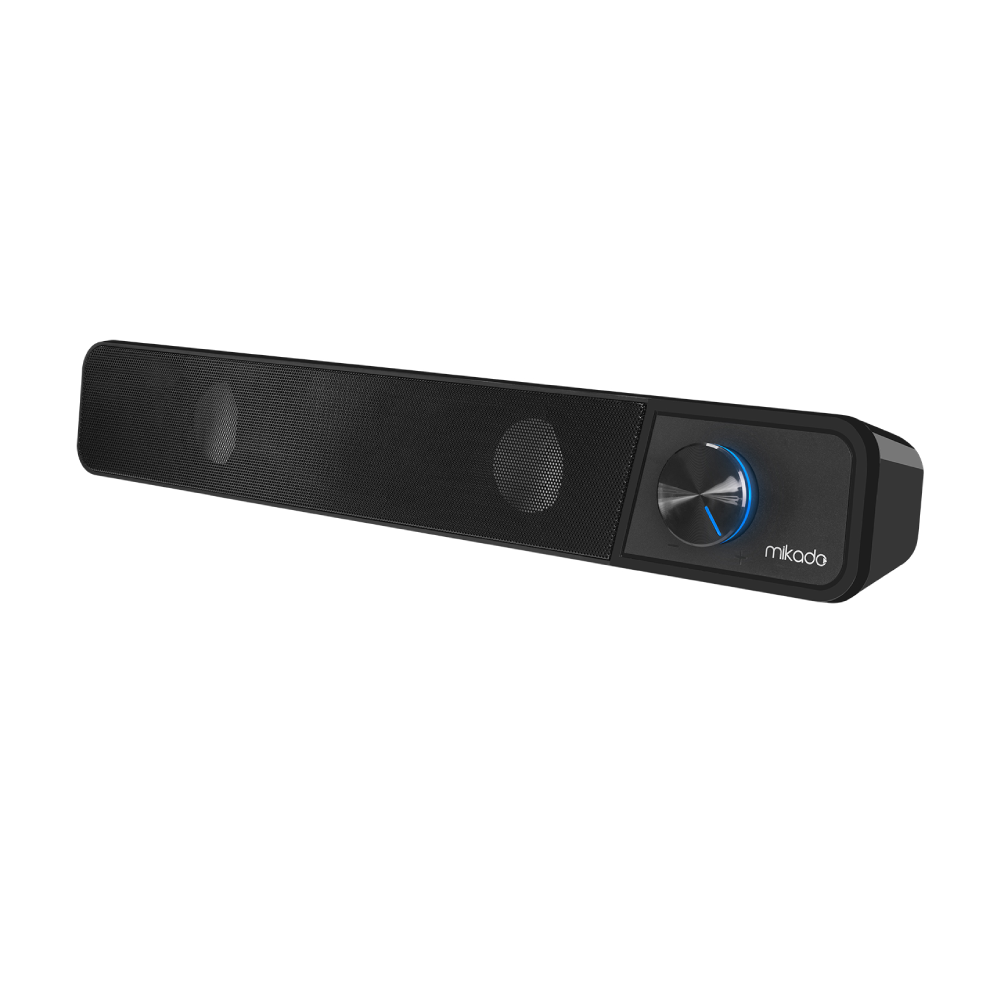 MIKADO MD-69S Siyah 3W*2 Led Işıklı Multimedia Soundbar Speaker