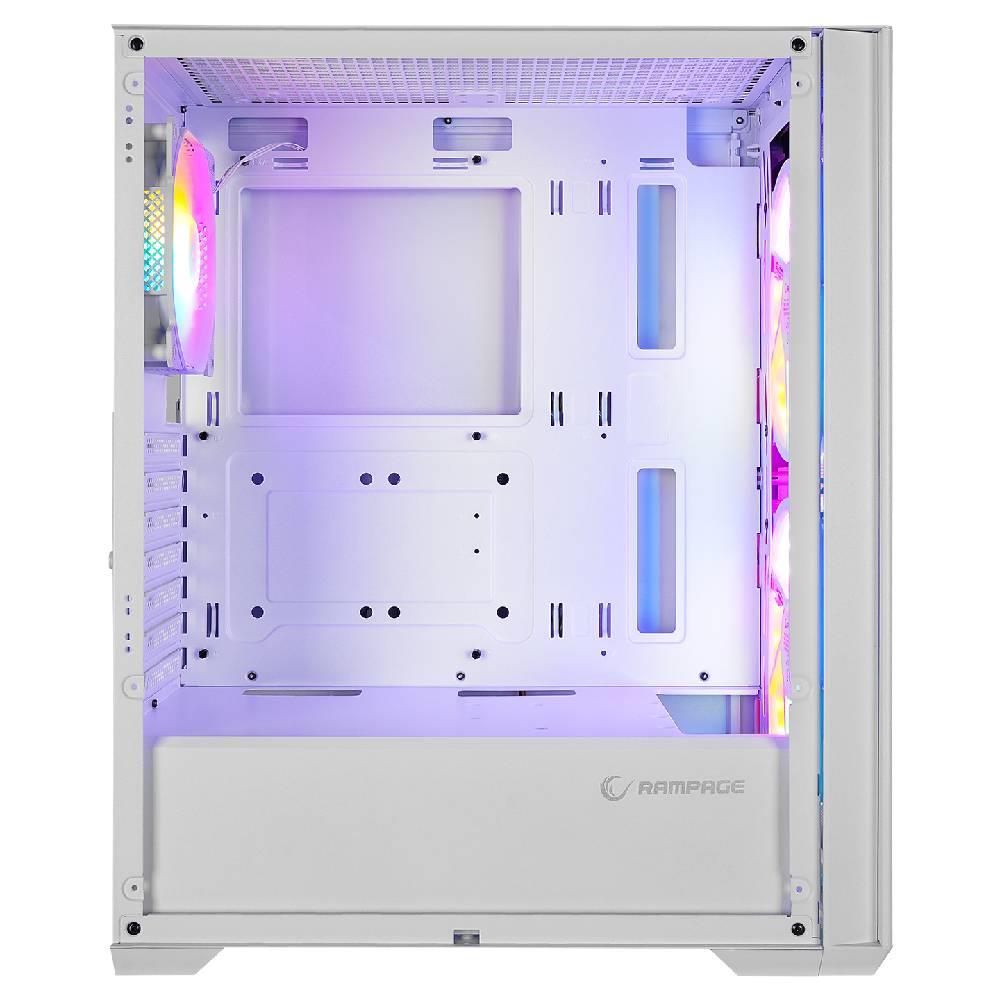 Rampage GYRA V1 Mesh Rainbow Tempered Glass Beyaz Mid Tower Gaming Kasa
