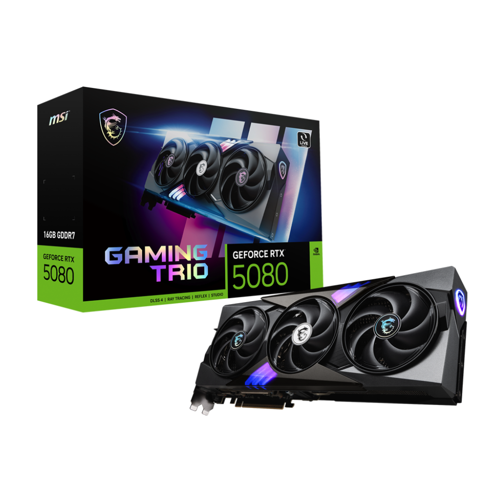MSI GeForce RTX 5080 16GB GAMING TRIO 16GB GDDR7 DLSS 4 256 Bit Ekran Kartı