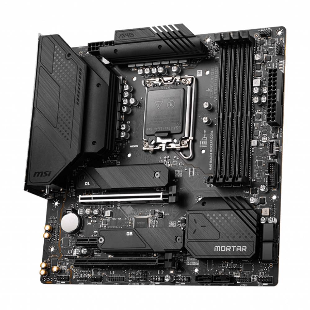 MSI MAG B660M MORTAR 4800MHz(OC) DDR4 Soket 1700 M.2 HDMI DP mATX Anakart