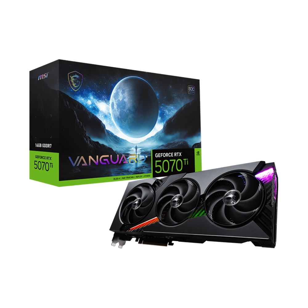 MSI GeForce RTX 5070 Ti 16G VANGUARD SOC GDDR7 DLSS 4 256 Bit Ekran Kartı görsel 1